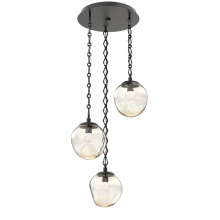 Hammerton CNB0066-03-MB-FA-CH1-L1 - Aster Round 3pc Multi-Pendant with Chain (LED)