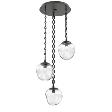 Hammerton CNB0066-03-MB-FC-CH2-L3 - Aster Round 3pc Multi-Pendant with Chain (LED)