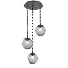 Hammerton CNB0066-03-MB-FS-CH3-L3 - Aster Round 3pc Multi-Pendant with Chain (LED)