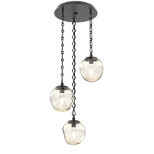 Hammerton CNB0066-03-MB-GA-CH1-L1 - Aster Round 3pc Multi-Pendant with Chain (LED)