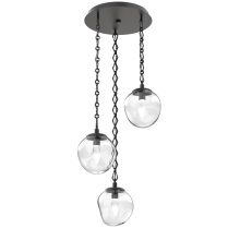 Hammerton CNB0066-03-MB-GC-CH1-L1 - Aster Round 3pc Multi-Pendant with Chain (LED)