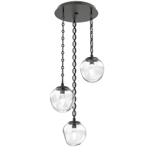 Hammerton CNB0066-03-MB-GC-CH2-L3 - Aster Round 3pc Multi-Pendant with Chain (LED)