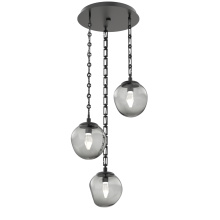 Hammerton CNB0066-03-MB-GS-CH3-L3 - Aster Round 3pc Multi-Pendant with Chain (LED)