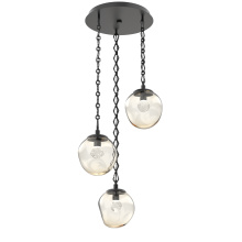 Hammerton CNB0066-03-MB-ZA-CH1-L1 - Aster Round 3pc Multi-Pendant with Chain (LED)