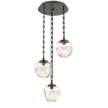 Hammerton CNB0066-03-MB-ZA-CH3-L1 - Aster Round 3pc Multi-Pendant with Chain (LED)