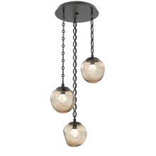Hammerton CNB0066-03-MB-ZB-CH2-L1 - Aster Round 3pc Multi-Pendant with Chain (LED)
