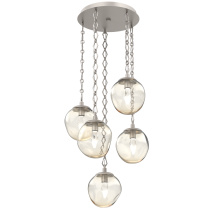 Hammerton CNB0066-05-BS-GA-CH1-L3 - Aster Round 5pc Multi-Pendant Chain (LED)
