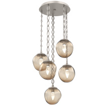 Hammerton CNB0066-05-BS-GB-CH2-L3 - Aster Round 5pc Multi-Pendant Chain (LED)