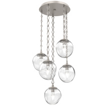 Hammerton CNB0066-05-BS-GC-CH1-L1 - Aster Round 5pc Multi-Pendant with Chain (LED)