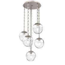 Hammerton CNB0066-05-BS-GC-CH2-L1 - Aster Round 5pc Multi-Pendant with Chain (LED)