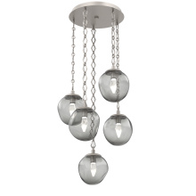 Hammerton CNB0066-05-BS-GS-CH1-L1 - Aster Round 5pc Multi-Pendant with Chain (LED)