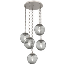 Hammerton CNB0066-05-BS-GS-CH2-L1 - Aster Round 5pc Multi-Pendant with Chain (LED)