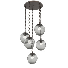 Hammerton CNB0066-05-FB-FS-CH1-L1 - Aster Round 5pc Multi-Pendant with Chain (LED)