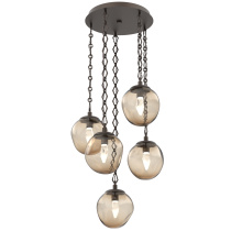 Hammerton CNB0066-05-FB-GB-CH1-L3 - Aster Round 5pc Multi-Pendant with Chain (LED)