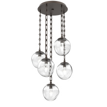 Hammerton CNB0066-05-FB-GC-CH3-L1 - Aster Round 5pc Multi-Pendant with Chain (LED)