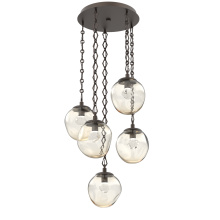 Hammerton CNB0066-05-FB-ZA-CH1-L1 - Aster Round 5pc Multi-Pendant with Chain (LED)