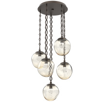 Hammerton CNB0066-05-FB-ZA-CH2-L3 - Aster Round 5pc Multi-Pendant with Chain (LED)