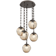 Hammerton CNB0066-05-FB-ZB-CH3-L3 - Aster Round 5pc Multi-Pendant with Chain (LED)