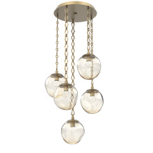Hammerton CNB0066-05-GB-FA-CH1-L3 - Aster Round 5pc Multi-Pendant with Chain (LED)