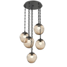 Hammerton CNB0066-05-MB-FB-CH2-L1 - Aster Round 5pc Multi-Pendant Chain (LED)