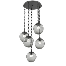Hammerton CNB0066-05-MB-FS-CH1-L1 - Aster Round 5pc Multi-Pendant with Chain (LED)