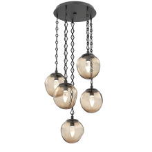 Hammerton CNB0066-05-MB-GB-CH1-L1 - Aster Round 5pc Multi-Pendant with Chain (LED)