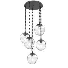 Hammerton CNB0066-05-MB-GC-CH3-L3 - Aster Round 5pc Multi-Pendant with Chain (LED)
