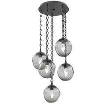 Hammerton CNB0066-05-MB-GS-CH1-L1 - Aster Round 5pc Multi-Pendant with Chain (LED)