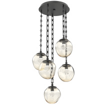 Hammerton CNB0066-05-MB-ZA-CH3-L1 - Aster Round 5pc Multi-Pendant with Chain (LED)