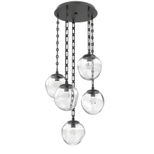 Hammerton CNB0066-05-MB-ZC-CH3-L3 - Aster Round 5pc Multi-Pendant with Chain (LED)