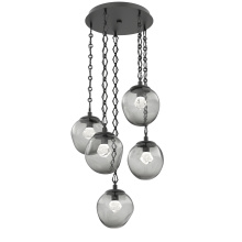 Hammerton CNB0066-05-MB-ZS-CH1-L3 - Aster Round 5pc Multi-Pendant with Chain (LED)