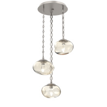 Hammerton CNB0068-03-BS-GA-CH2-L1 - Nova Round 3pc Multi-Pendant with Chain (LED)