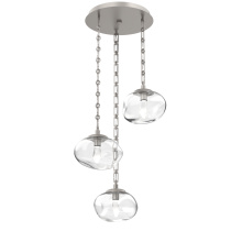 Hammerton CNB0068-03-BS-GC-CH3-L3 - Nova Round 3pc Multi-Pendant with Chain (LED)
