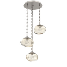 Hammerton CNB0068-03-BS-ZA-CH2-L3 - Nova Round 3pc Multi-Pendant with Chain (LED)
