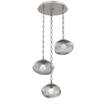 Hammerton CNB0068-03-BS-ZS-CH1-L3 - Nova Round 3pc Multi-Pendant with Chain (LED)
