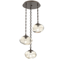 Hammerton CNB0068-03-FB-GA-CH1-L1 - Nova Round 3pc Multi-Pendant with Chain (LED)