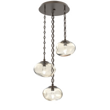 Hammerton CNB0068-03-FB-GA-CH2-L3 - Nova Round 3pc Multi-Pendant with Chain (LED)