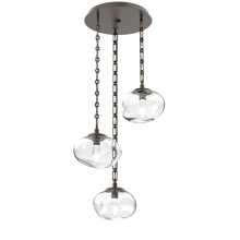 Hammerton CNB0068-03-FB-GC-CH3-L1 - Nova Round 3pc Multi-Pendant with Chain (LED)