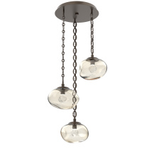 Hammerton CNB0068-03-FB-ZA-CH2-L1 - Nova Round 3pc Multi-Pendant with Chain (LED)