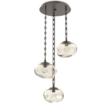 Hammerton CNB0068-03-FB-ZA-CH3-L3 - Nova Round 3pc Multi-Pendant with Chain (LED)
