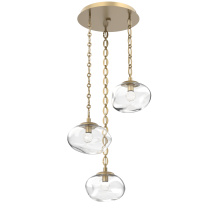Hammerton CNB0068-03-GB-FC-CH2-L3 - Nova Round 3pc Multi-Pendant with Chain (LED)