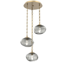 Hammerton CNB0068-03-GB-GS-CH1-L3 - Nova Round 3pc Multi-Pendant Chain (LED)