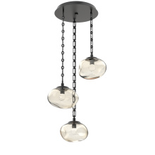 Hammerton CNB0068-03-MB-FA-CH3-L3 - Nova Round 3pc Multi-Pendant with Chain (LED)