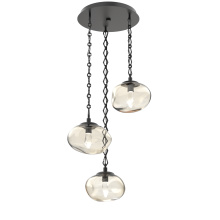 Hammerton CNB0068-03-MB-GA-CH1-L1 - Nova Round 3pc Multi-Pendant Chain (LED)
