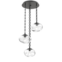Hammerton CNB0068-03-MB-GC-CH2-L3 - Nova Round 3pc Multi-Pendant with Chain (LED)