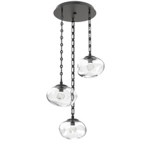 Hammerton CNB0068-03-MB-ZC-CH3-L1 - Nova Round 3pc Multi-Pendant with Chain (LED)