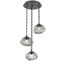 Hammerton CNB0068-03-MB-ZS-CH1-L3 - Nova Round 3pc Multi-Pendant with Chain (LED)