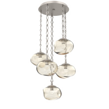 Hammerton CNB0068-05-BS-FA-CH1-L3 - Nova Round 5pc Multi-Pendant with Chain (LED)