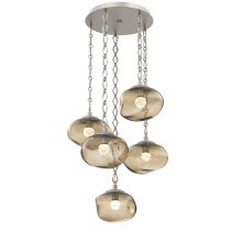 Hammerton CNB0068-05-BS-FB-CH1-L3 - Nova Round 5pc Multi-Pendant with Chain (LED)