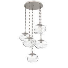 Hammerton CNB0068-05-BS-FC-CH3-L3 - Nova Round 5pc Multi-Pendant with Chain (LED)